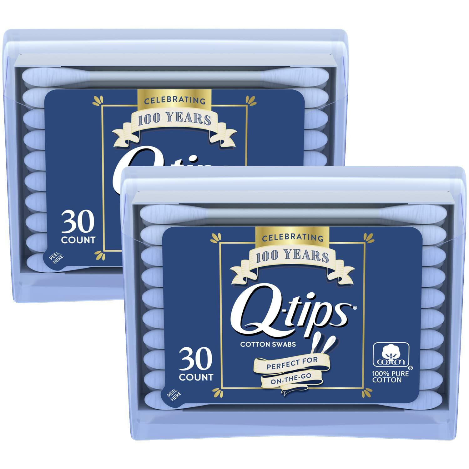 Q-tips Swabs Travel Pack,30 Count, Pack of 2