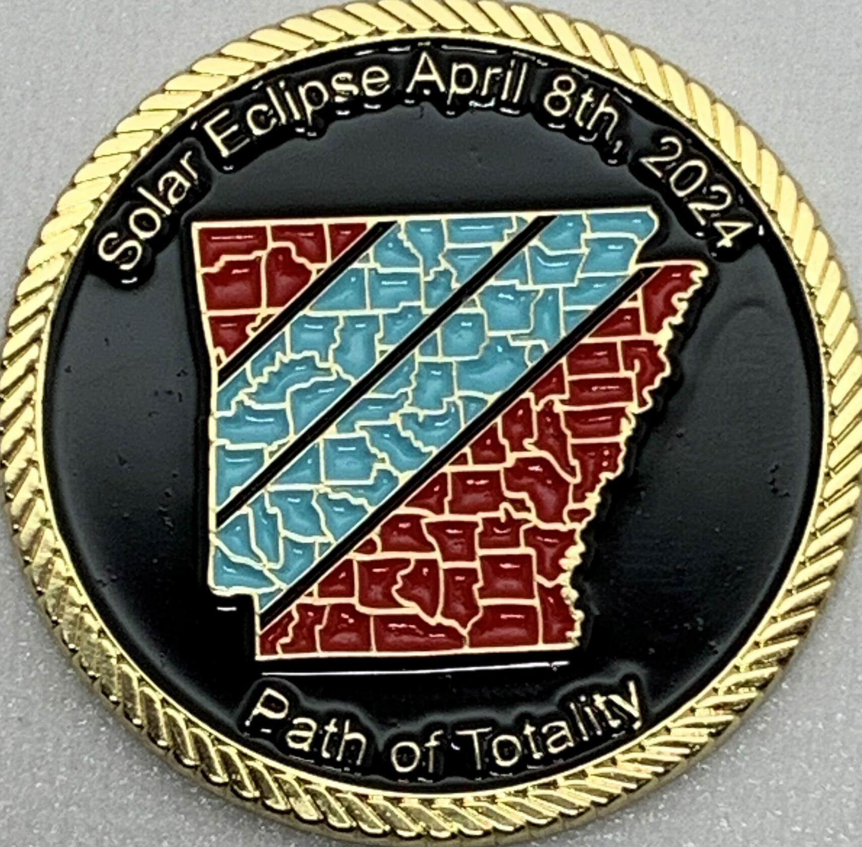 Total Solar Eclipse Challenge Coin 2024
