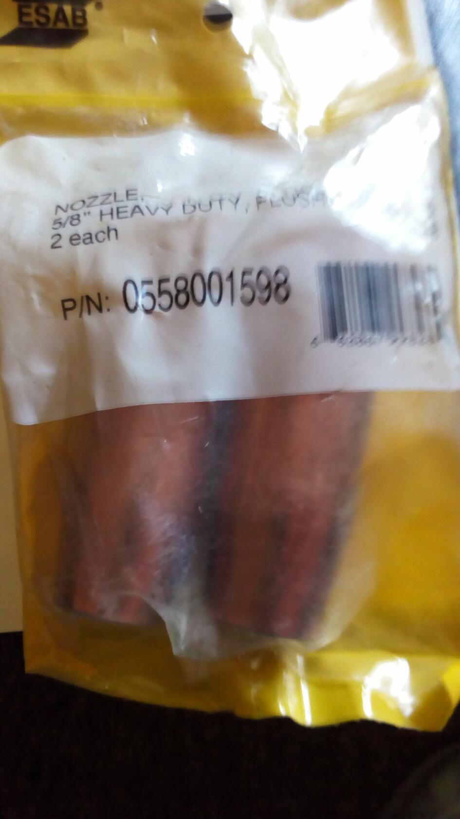 ESAB Model 0558001598 HD Nozzle For 250 - 400A Gun Master Series MIG Guns (2pk)