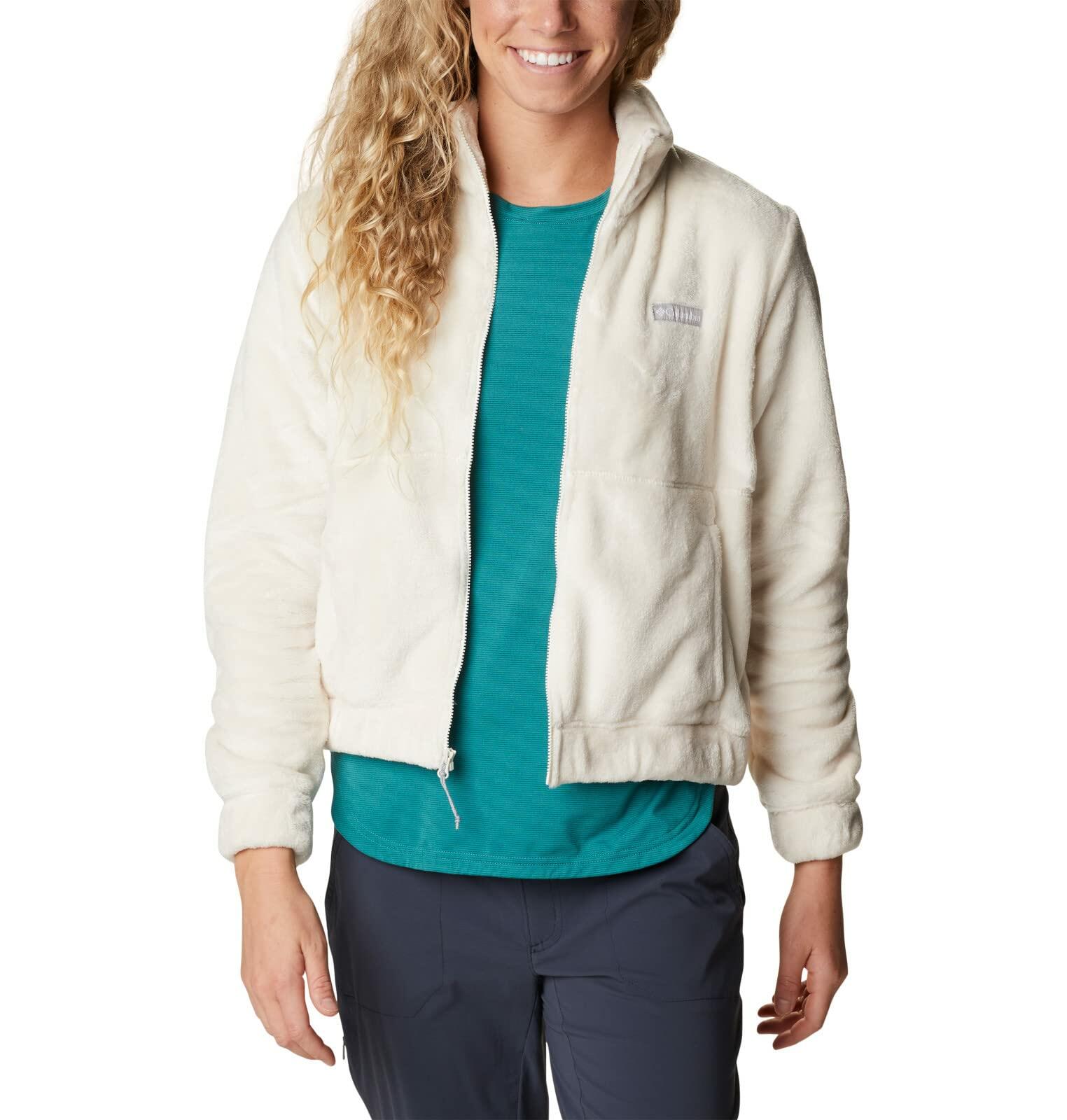 Columbia Women's Fireside Full Zip Jacket, Chalk, Large