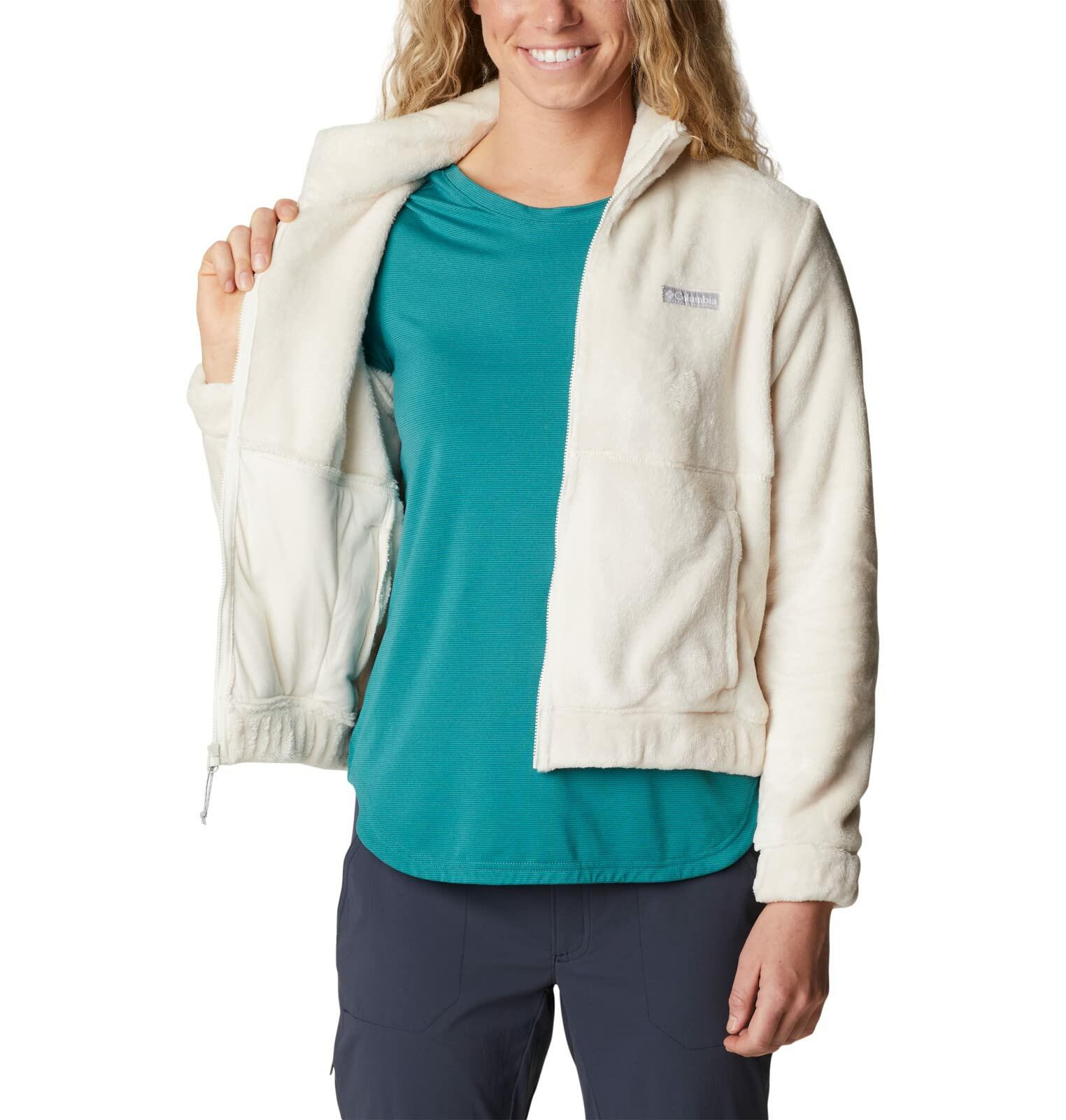 Columbia Women's Fireside Full Zip Jacket, Chalk, Large