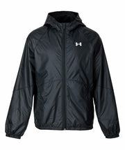 Under Armour Girls Sport Windbreaker Jacket, (001) Black / / White, Large