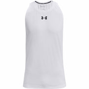 Under Armour Men's Baseline Cotton Tank , White (100)/Black, Large
