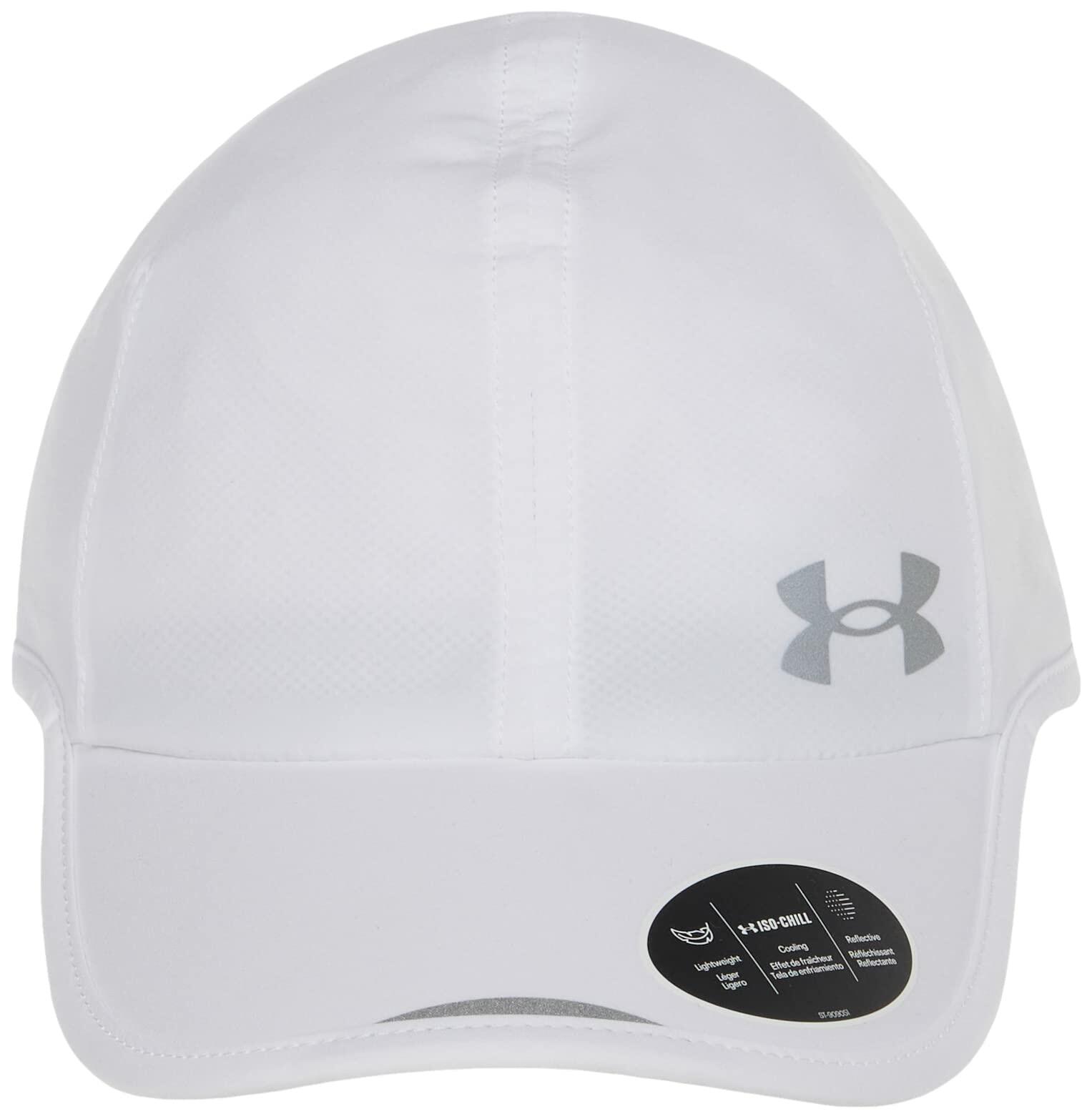 Under Armour Women's Launch Run Hat, White (100)/Reflective, One Size Fits Most