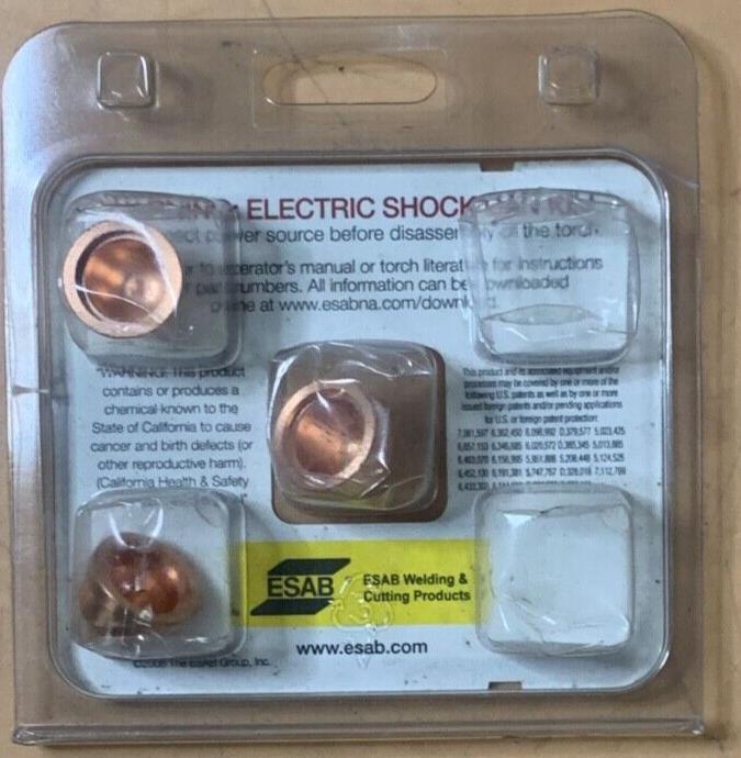ESAB WELDING 0558008417 PLASMARC NOZZLE  FOR PT-38 TORCH 60 AMP 5PCS