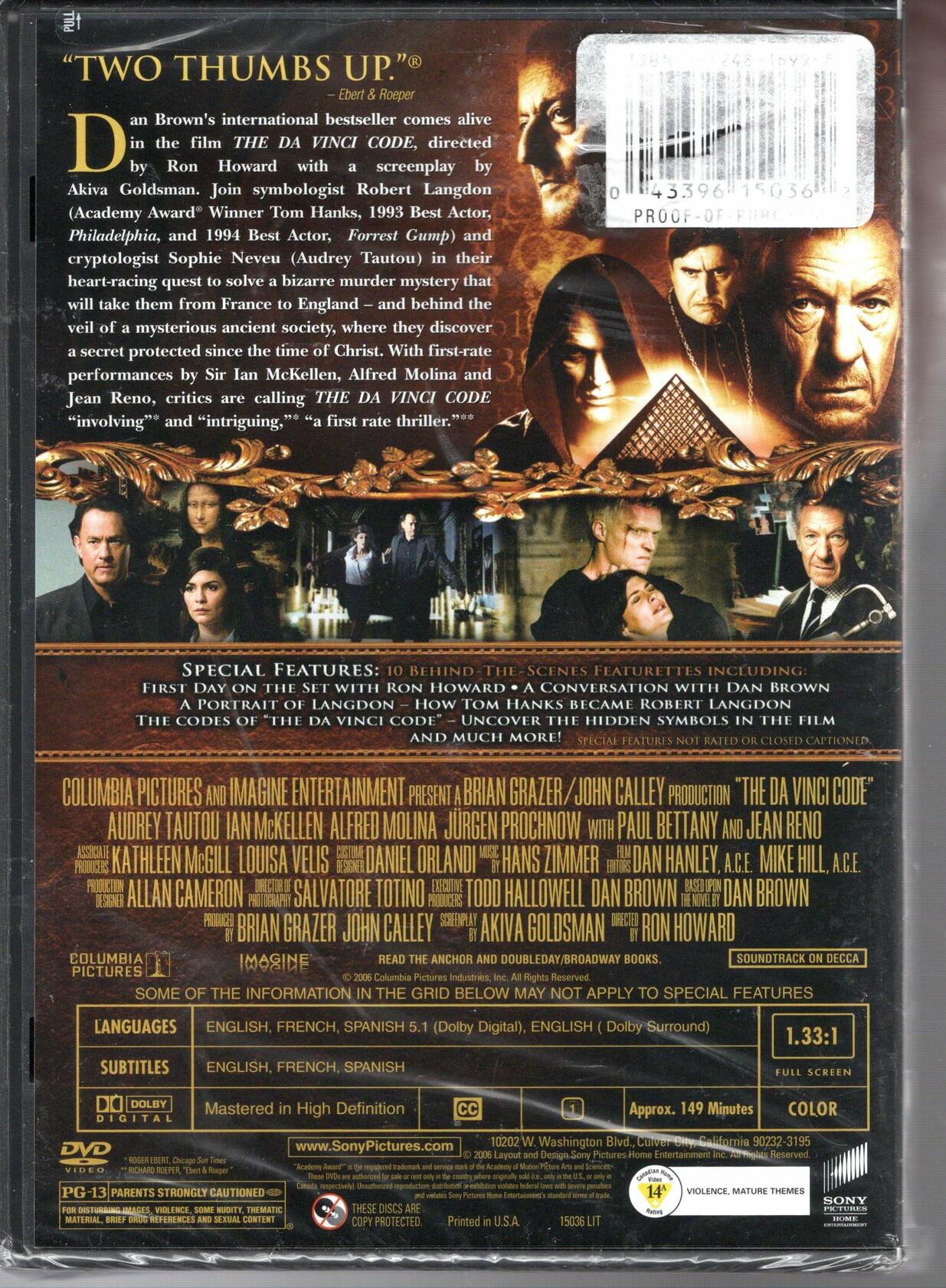 The Da Vinci Code (Full Screen Two-Disc Special Edition)
