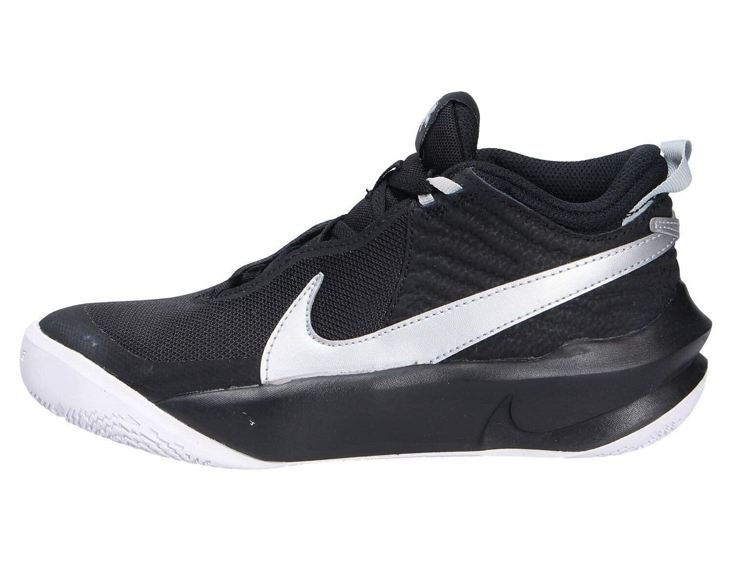 Nike Boy's Team Hustle D 10 Black/Metallic Silver/Volt/White 6 Big Kid M