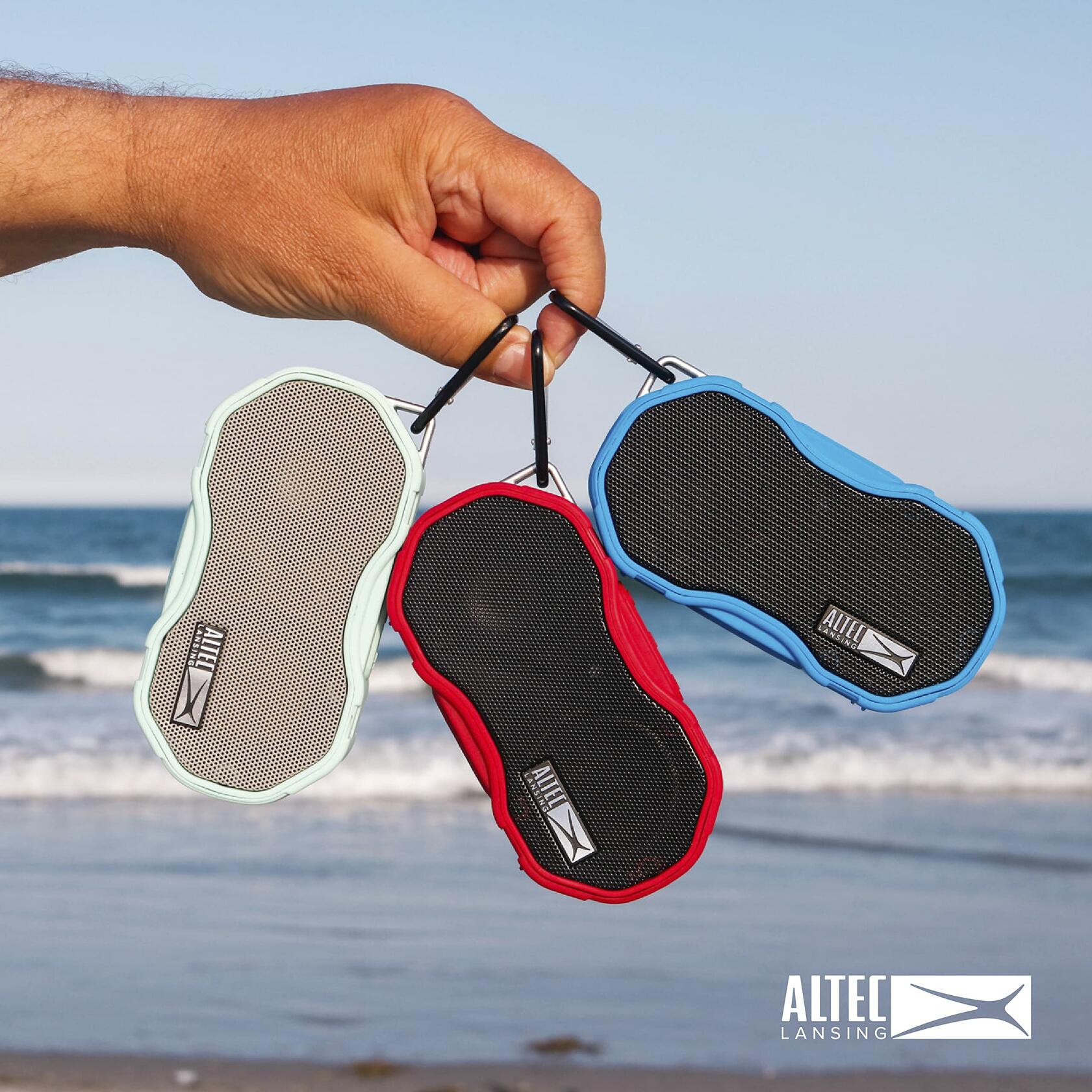 Altec Lansing Baby Boom XL Waterproof Bluetooth Speaker, Wireless 2 Pk, Mint