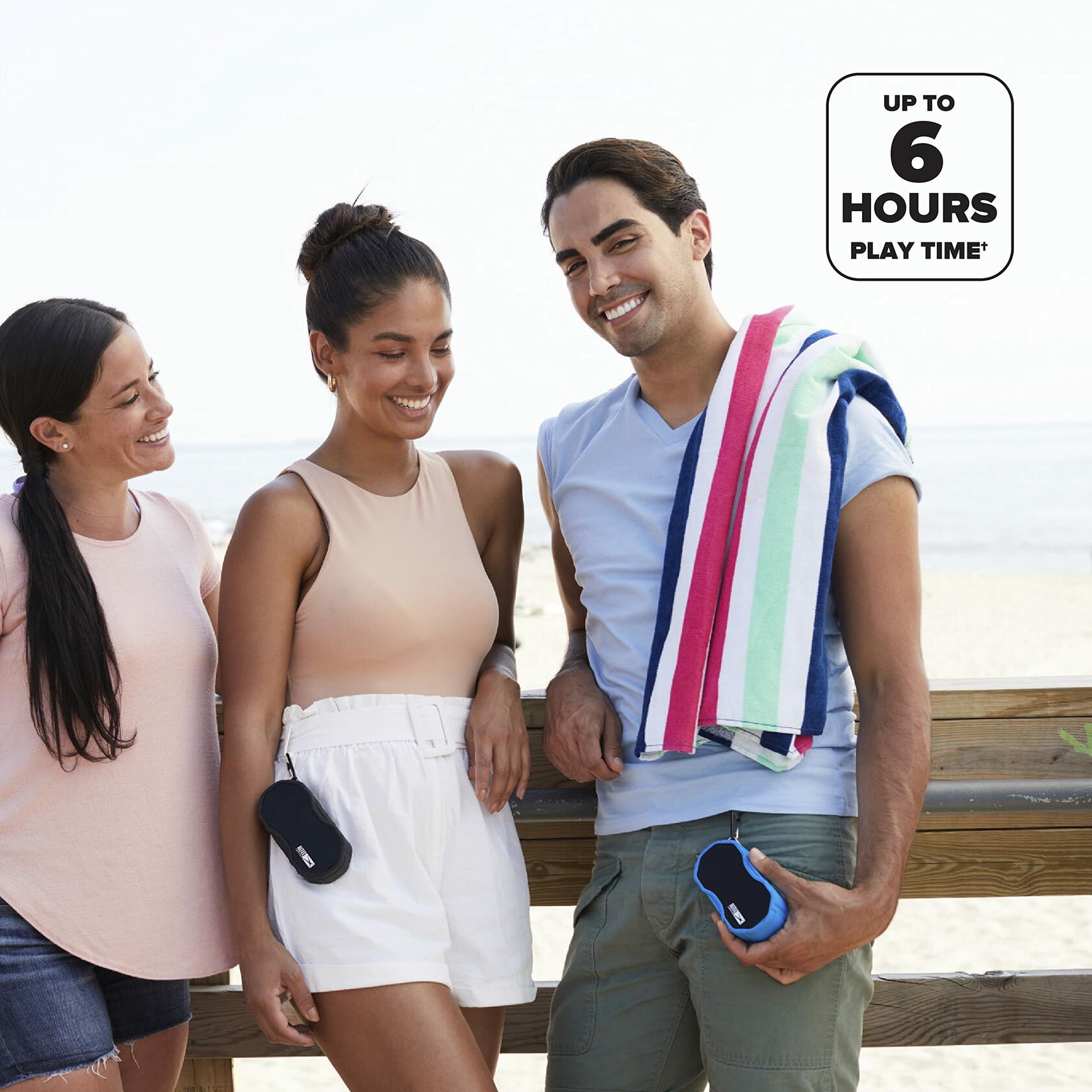 Altec Lansing Baby Boom XL Waterproof Bluetooth Speaker, Wireless 2 Pk, Mint