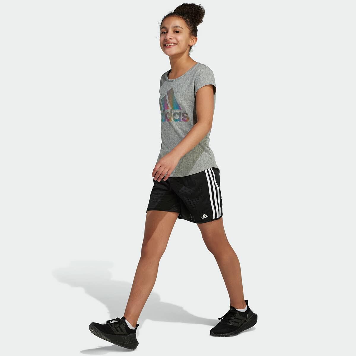 adidas Girls' Big 5" Mesh Althletic Short