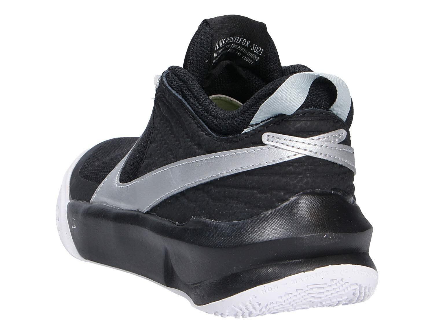 Nike Boy's Team Hustle D 10 Black/Metallic Silver/Volt/White 6 Big Kid M