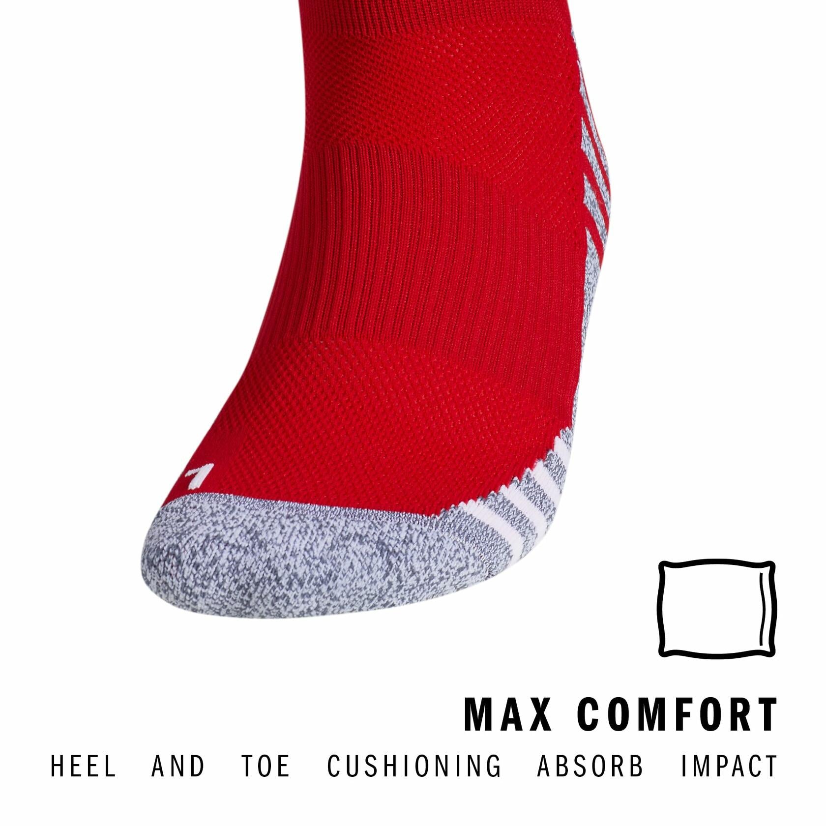 adidas Speed 3 Soccer Socks (1 Pair), Team Power Red/White1, Large