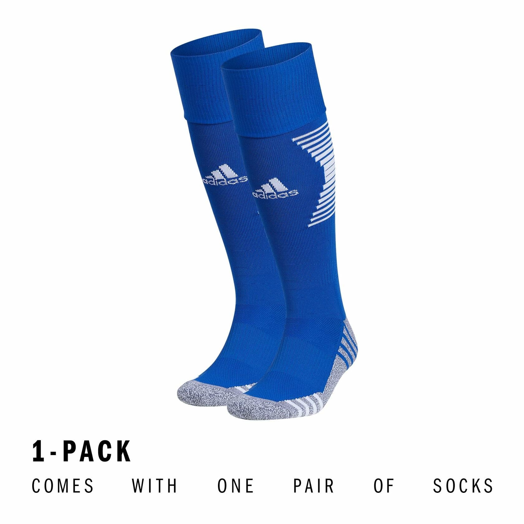 adidas Speed 3 Soccer Socks (1 Pair), Team Royal Blue/White, Medium