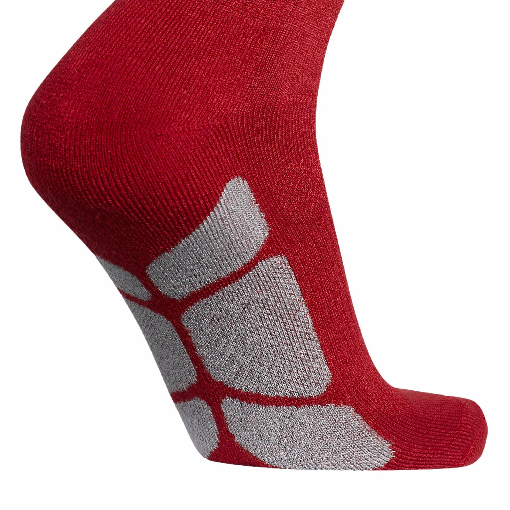 adidas Icon Baseball Softball Socks (1-Pair), Red/Light Onix Grey/White, X-Small