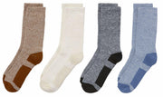 Alpine Design Performance Hiker Crew Socks - 4 Pack (Large, Regular, ASST/Grey)