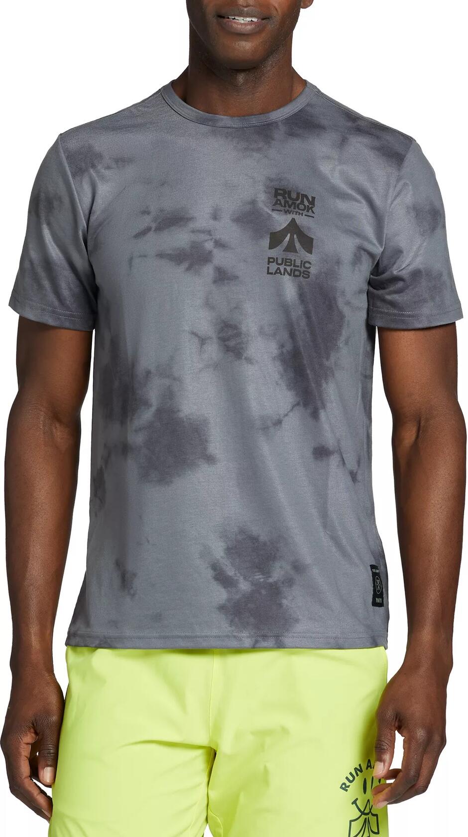 Roark Run Amok X Public Lands Men's Mathis Core Short Sleeve T-Shirt, Large, Gre