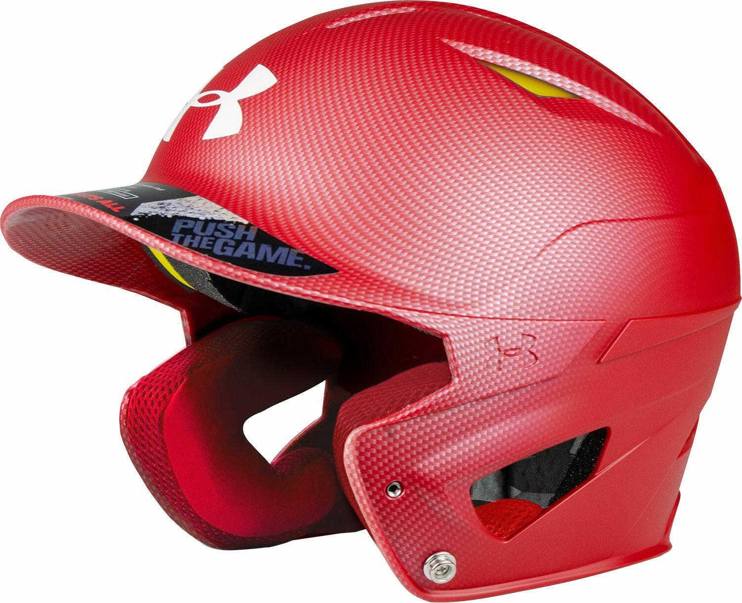 Under Armour Junior 6.75in Converge Shadow Matte Batting Helmet, Red