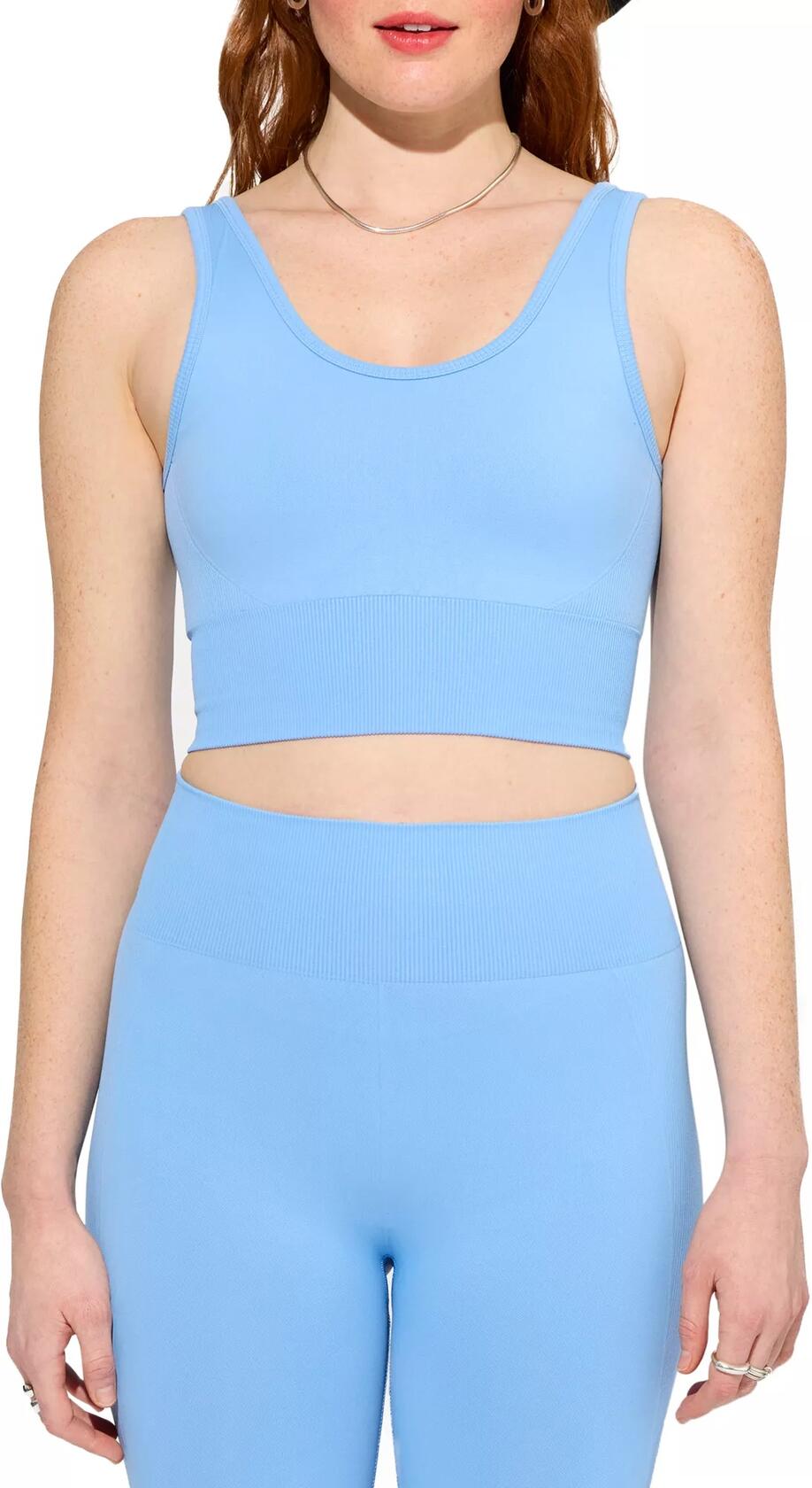 Halfdays Women's Marie Seamless Top, XL, Forget Me Not