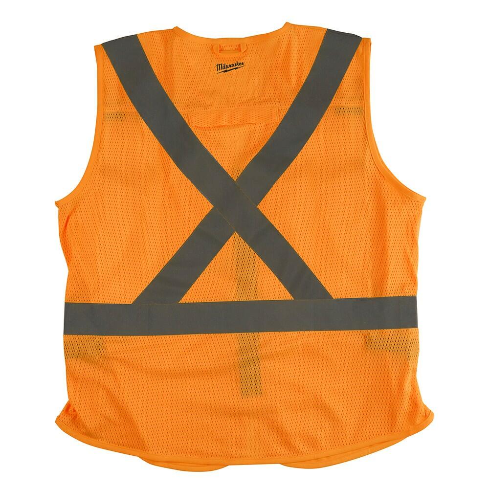 Milwaukee Tool High Visibility Vest,L/XL,Orange/Red 48-73-5072 - All