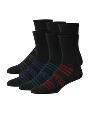 Hanes MOVES Men's Mid Crew Socks, 6-12, 6-Pairs