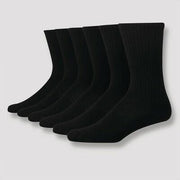 Men's Hanes Premium Performance Cushioned Crew Socks 6pk - Black, 6-12