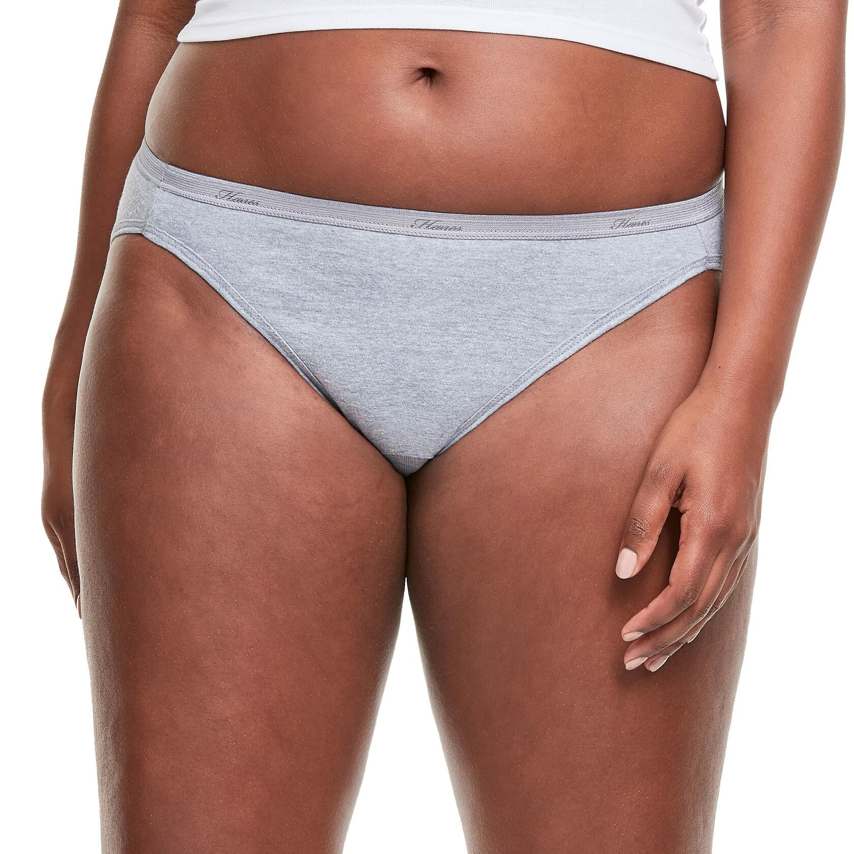 Hanes No Ride Up Cotton Bikini Panties 6-Pack Womens Panty Assorted Underwear