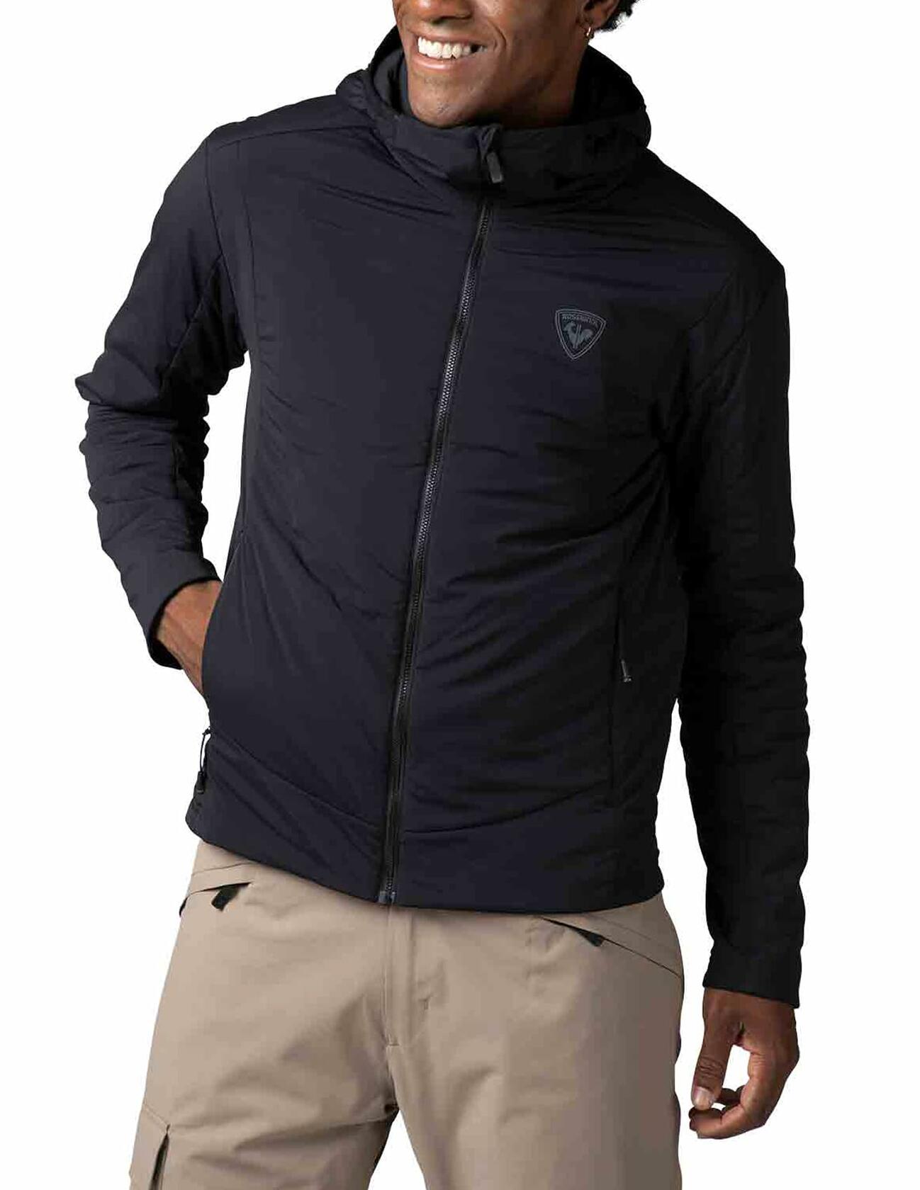 Rossignol Men's Opside Lightweight, Waterproof, Insulated Jacket, Black, X-Large