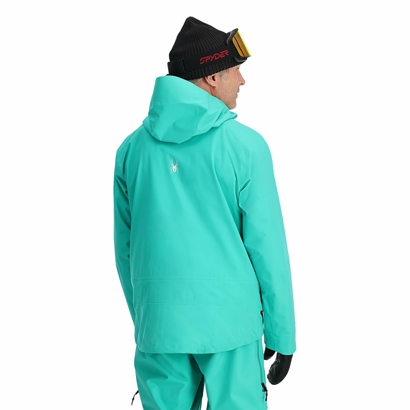 Spyder Men's Sanction Hard Shell Ski Jacket Teal Green XXL