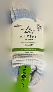 Alpine Design Women's Quarter Crew Cushioned Hiking Socks Multicolor MD 5-10