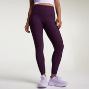 CALIA Women's Seamed Ribbed Essential 7/8 Legging, XS, Velvet Plum Purple