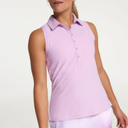 CALIA Women's Fairway Sleeveless Golf Polo, XXL, Vibrant Orchid Pink