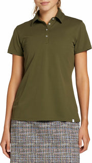 Walter Hagen Women's Core Pique Golf Polo, XXL, Inky Olive Green