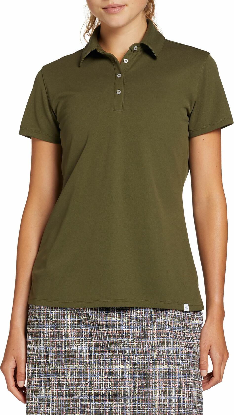 Walter Hagen Women's Core Pique Golf Polo, XXL, Inky Olive Green