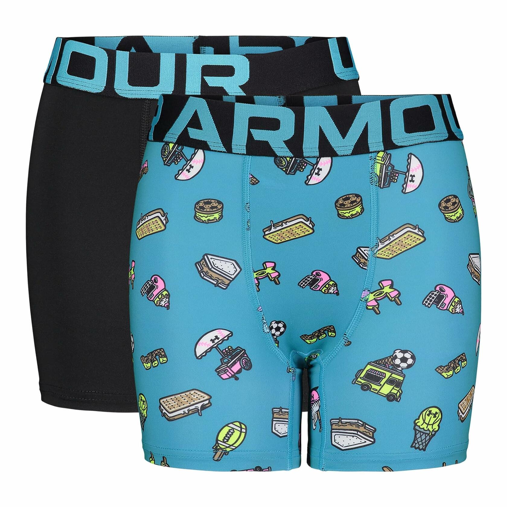 Under Armour Boy's Ice Cream Sports 2-Pack Boxer Set Assorted SM (8 Big Kid)