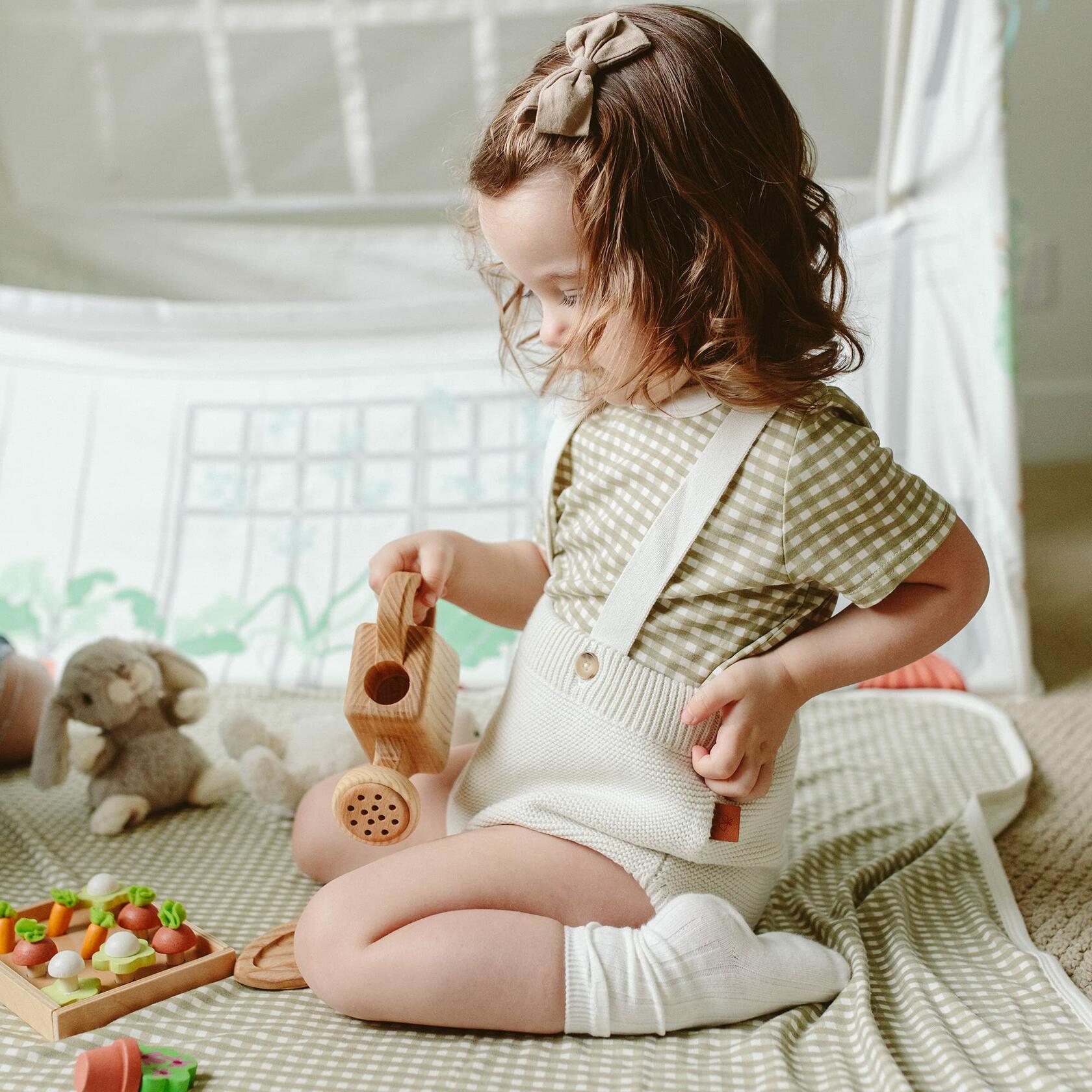 goumikids 2pk Toddler Kid Organic Cotton Knee-High Socks Medium 3T-5T Wh/Neutral