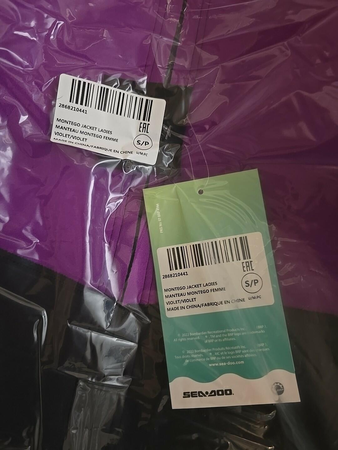 Sea-doo Womens Montego Jacket Violet, Red. Black Size Small  Neoprene NWT