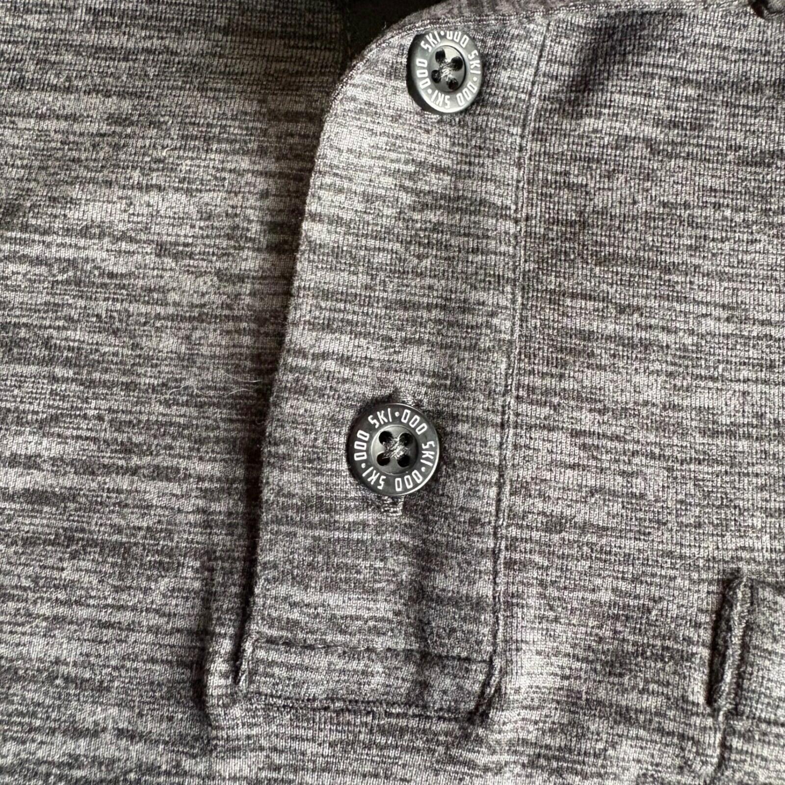 Ski-Doo Men Medium Charcoal Tech Polo Short Sleeve Performance Quick Dry Wicking Medium