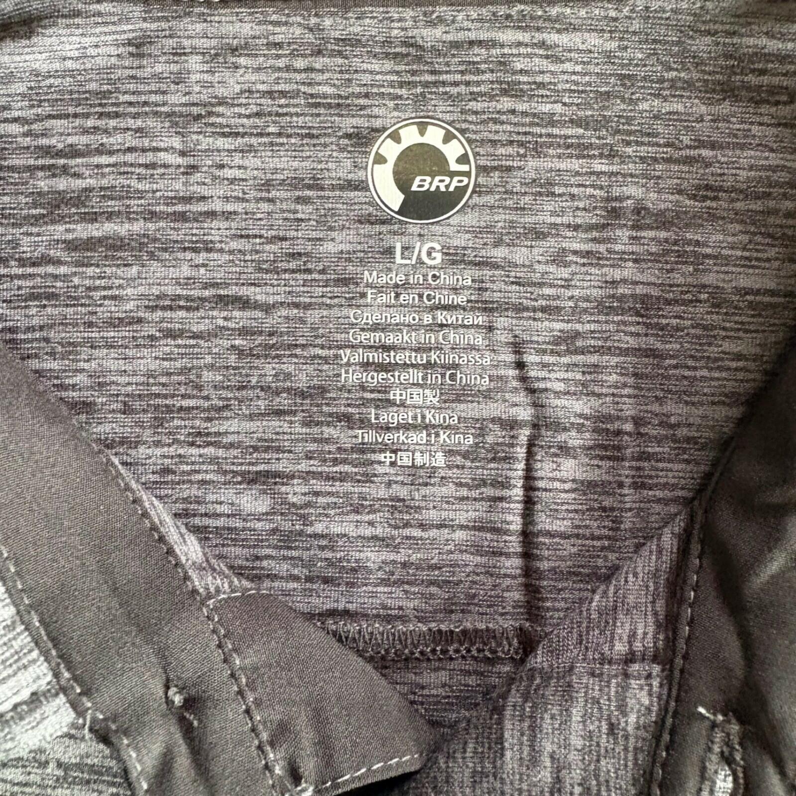 Ski-Doo Mens Large Charcoal Tech Polo Short Sleeve Performance Quick Dry Wicking Large