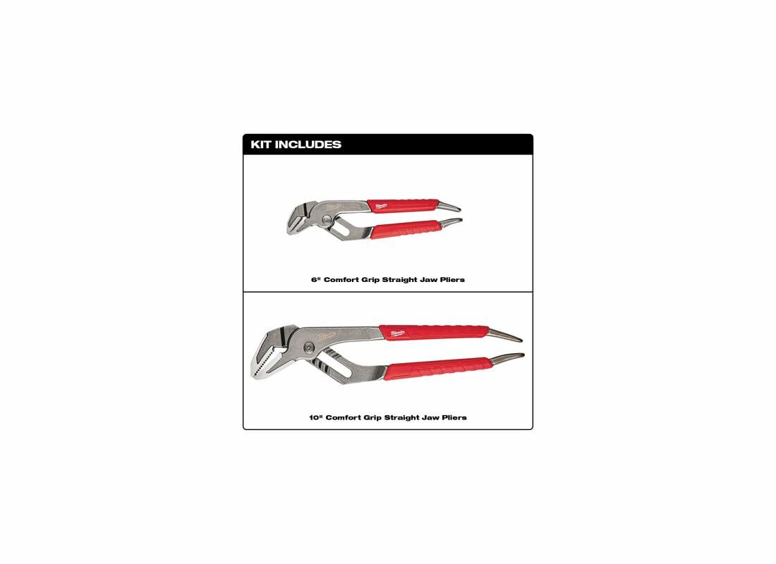 Milwaukee Electric Tool 48-22-6330 2Piece, Straight Jaw Pliers Set