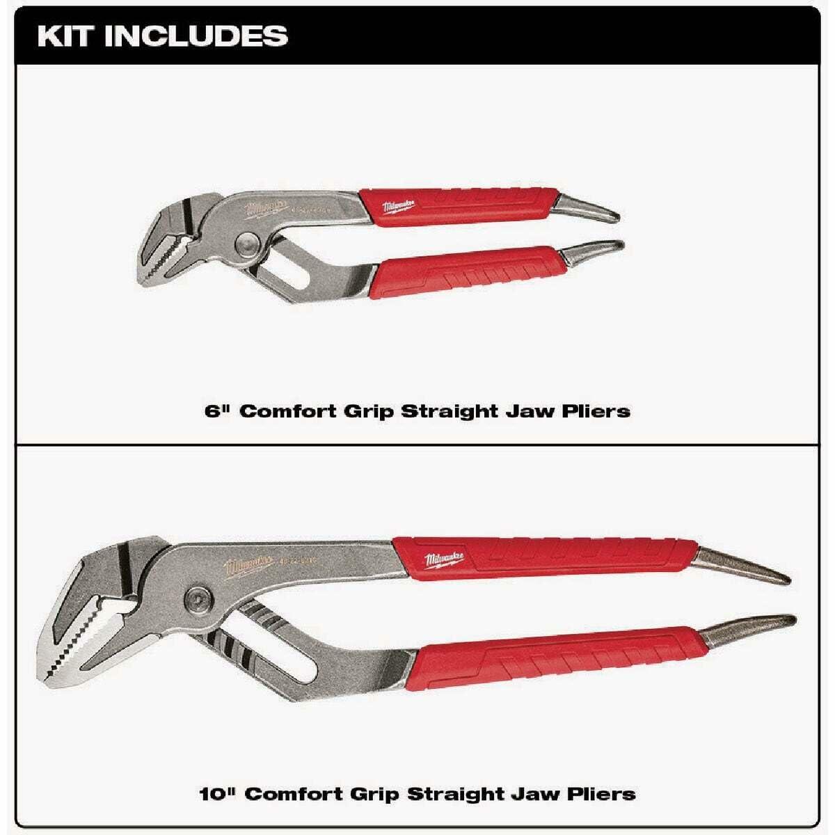 Milwaukee Electric Tool 48-22-6330 2Piece, Straight Jaw Pliers Set