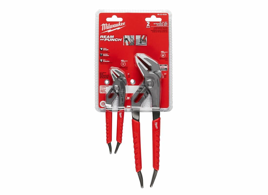 Milwaukee Electric Tool 48-22-6330 2Piece, Straight Jaw Pliers Set