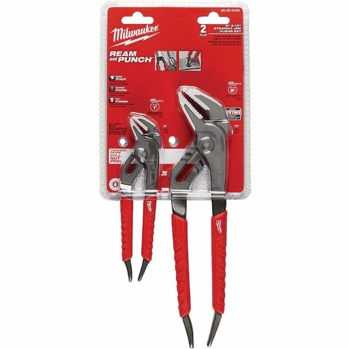Milwaukee Electric Tool 48-22-6330 2Piece, Straight Jaw Pliers Set