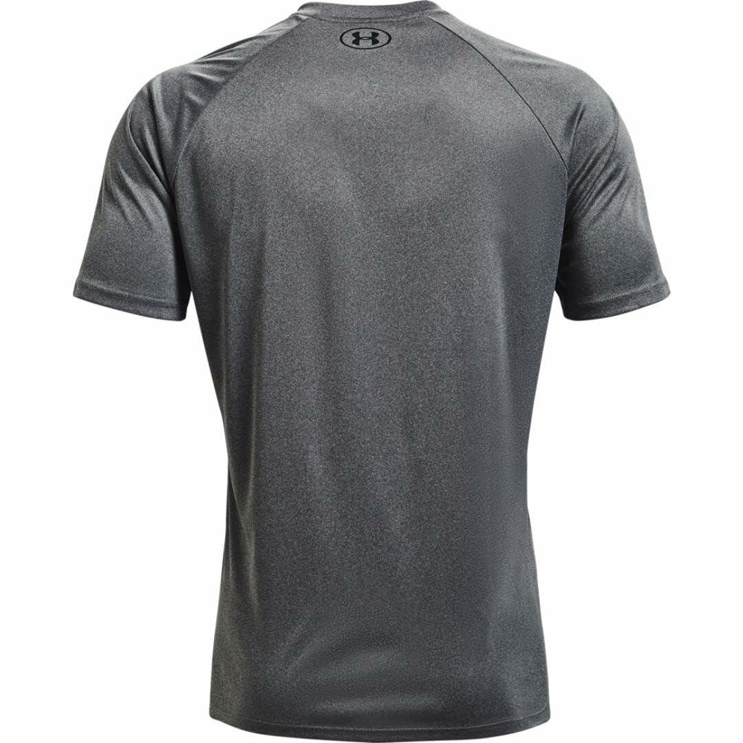 Under Armour Men's Velocity 2.0 SS T Shirt Pitch Gray Light Heather/Black, Large