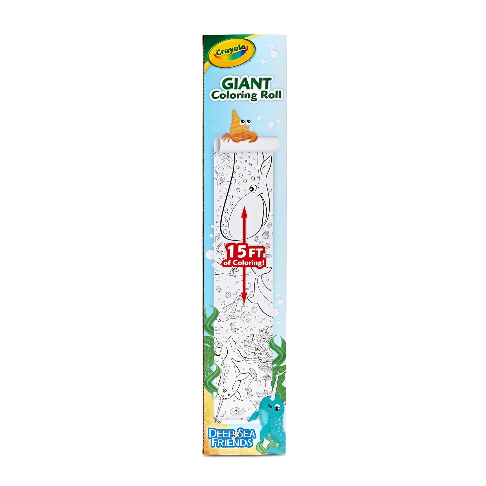 Crayola Giant Coloring Roll 15 Perforated Ocean Coloring Pages Gift for Kids 3-6