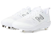 New Balance Men's Fresh Foam X 3000 V6 Metal Baseball Shoe, White, 6.5 No Box