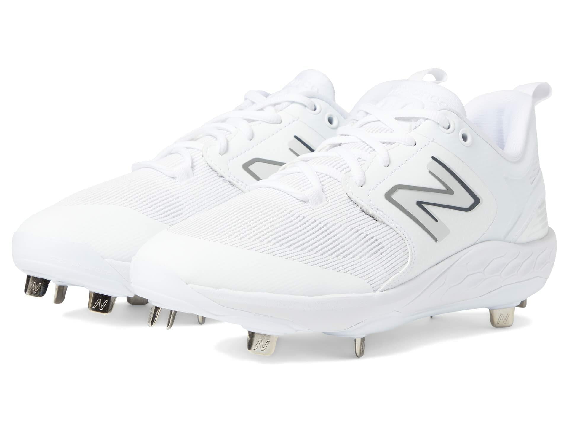 New Balance Men's Fresh Foam X 3000 V6 Metal Baseball Shoe, White, 6.5 No Box