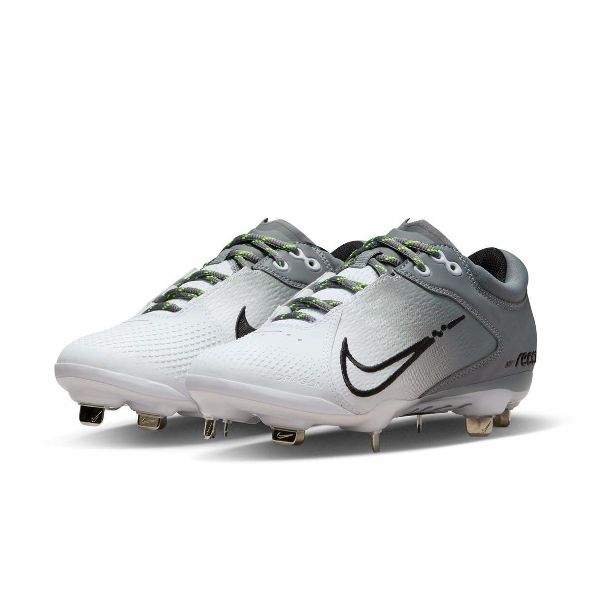 Nike Hyperdiamond 4 Elite Low Metal Softball Cleats SZ 7 Gray | Black No Box