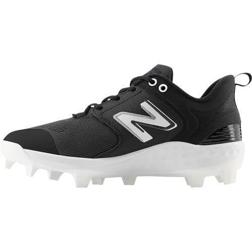 New Balance Men's Fresh Foam 3000 V6 Molded Baseball Shoe, Black/White, 15 No Box