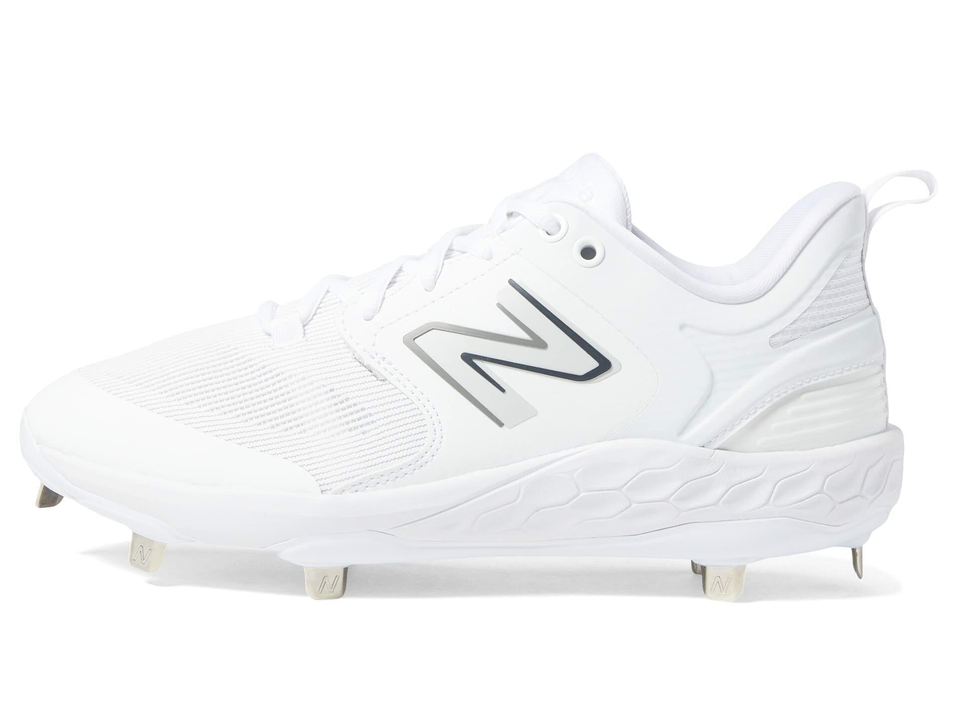New Balance Men's Fresh Foam X 3000 V6 Metal Baseball Shoe, White, 6.5 No Box
