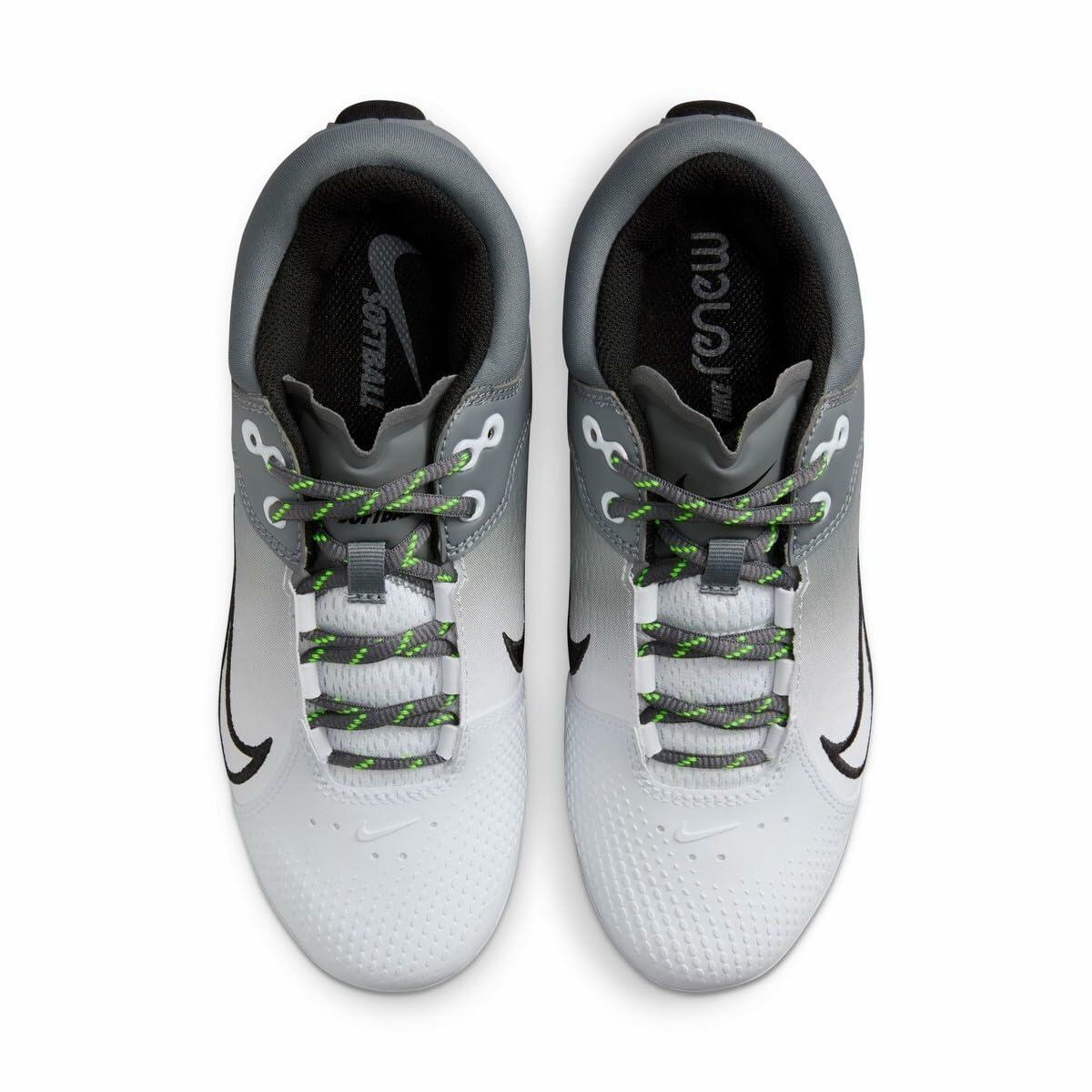 Nike Hyperdiamond 4 Elite Low Metal Softball Cleats SZ 7 Gray | Black No Box